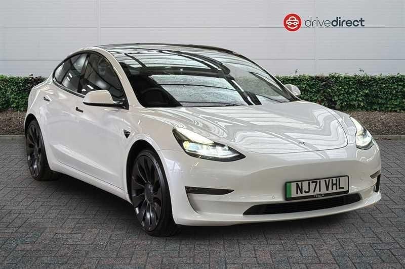 Multi coat pearl white Used 2021 Tesla Model 3 Performance Sedan | £21,330 (A bit pricey) - Image 1/4