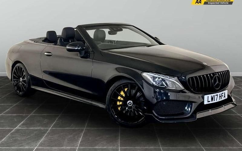 Black Used 2017 Mercedes C250 AMG Line Premium Plus Cabriolet | £12,795 (Fair price) - Image 1/2