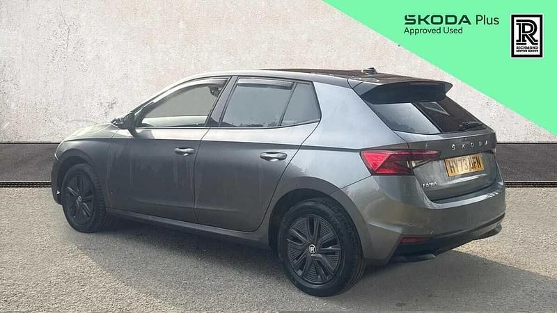 Used Skoda Fabia Colour Edition 95 HP (69 kW) 2023 Graphite grey metallic body / black magic pearl effect roof Hatchback