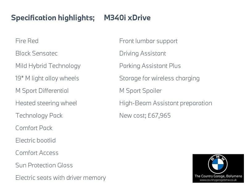 Red New 2025 BMW M340 M Sport Sedan | £51,995 (Super price) - Image 1/1