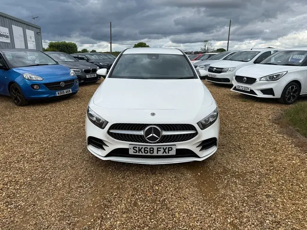 Used Mercedes A200 AMG line 163 HP (119 kW) 2018 White Hatchback