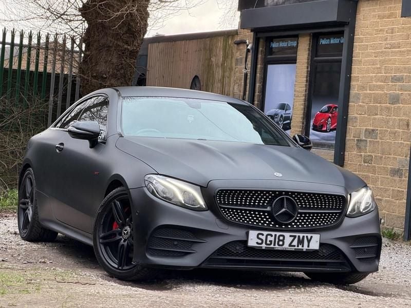 Used Mercedes E220 AMG line 2018 Black Coupe