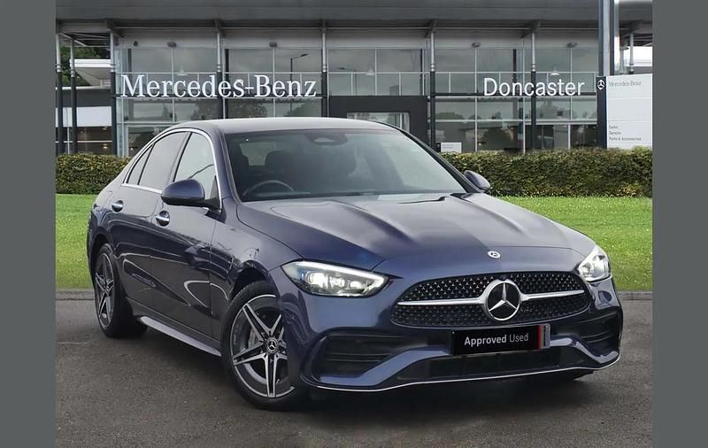 Used Mercedes C300e AMG Line Premium 308 HP (226 kW) 2024 Blue Sedan