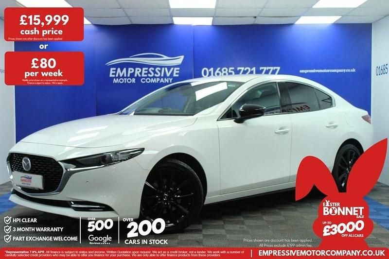 Begagnad Mazda 3 Inclusive 180 HK (132 kW) 2020 Vit Sedan