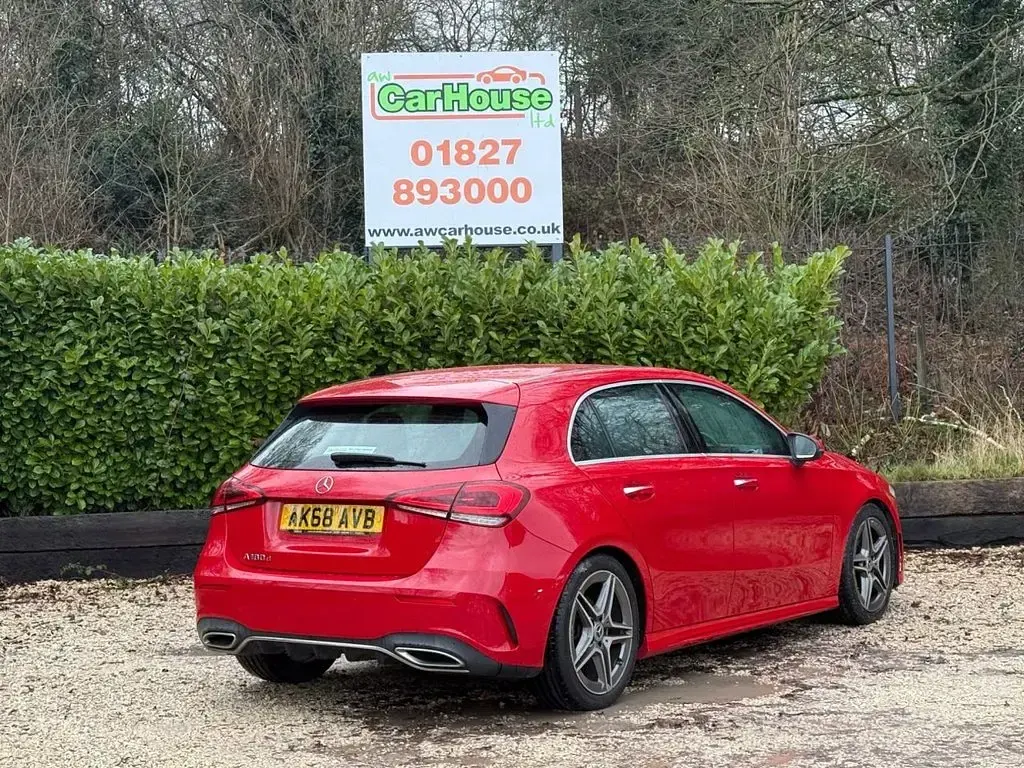 Used Mercedes A180 AMG line 116 HP (85 kW) 2018 Red Hatchback