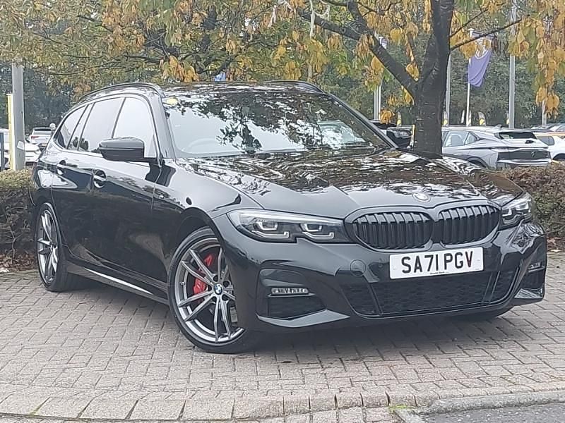Black Used 2021 BMW 320 M Sport Estate | £25,498 (A bit pricey) - Image 1/4