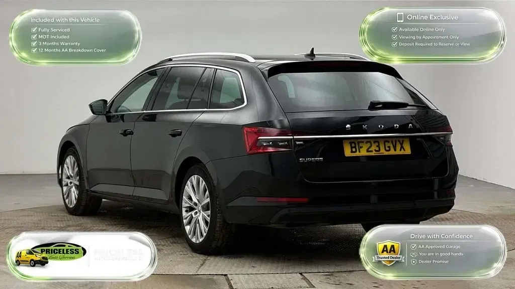 Used Skoda Superb SE L 150 HP (110 kW) 2023 Black Estate