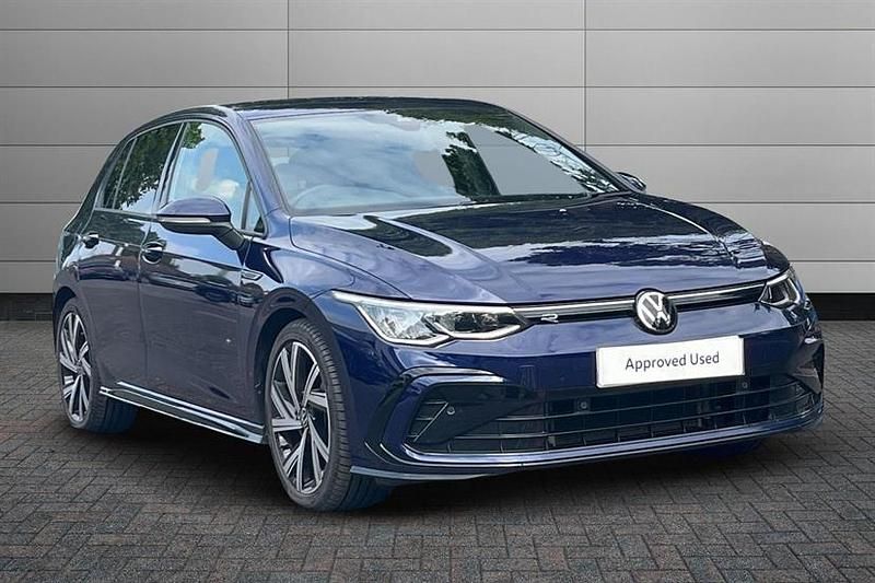 Atlantic blue Used 2021 VW Golf VIII R-line Hatchback | £18,795 (Expensive) - Image 1/4