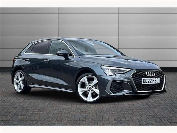 Grey Used 2022 Audi A3 S-Line Hatchback | £25,150 (Fair price) - Image 1/4