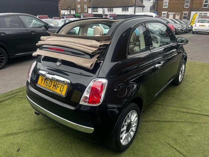 Used Fiat 500C Lounge 69 HP (50 kW) 2010 Black Cabriolet