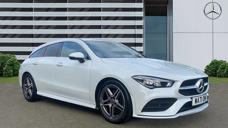 White Used 2021 Mercedes CLA200 AMG line Estate | £20,562 (Fair price) - Image 1/3