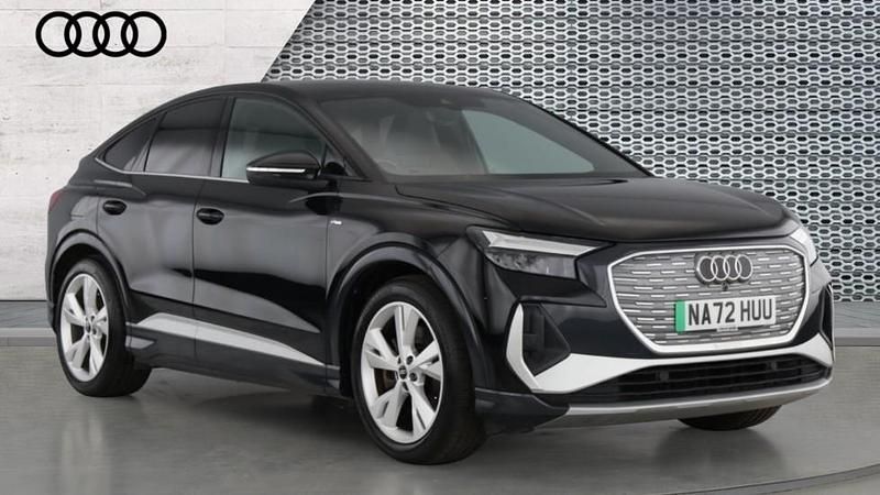 Black Used 2022 Audi Q4 e-tron S-Line SUV | £24,590 (Fair price) - Image 1/4
