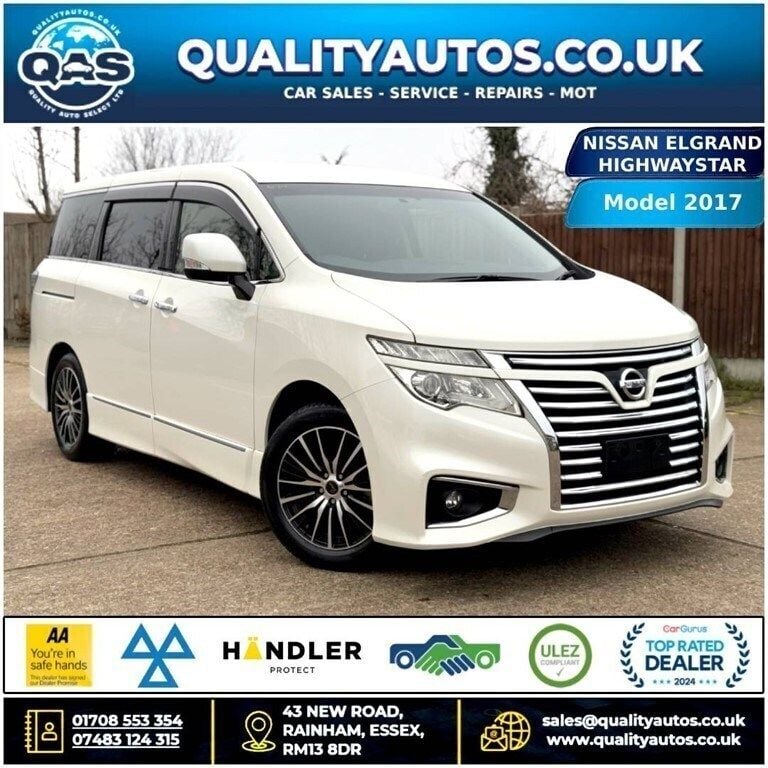 White Used 2017 Nissan Elgrand MPV | £16,995 (Expensive) - Image 1/4