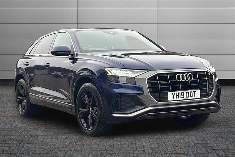 Navarra blue Used 2019 Audi Q8 S-Line SUV | £36,895 (Good price) - Image 1/4