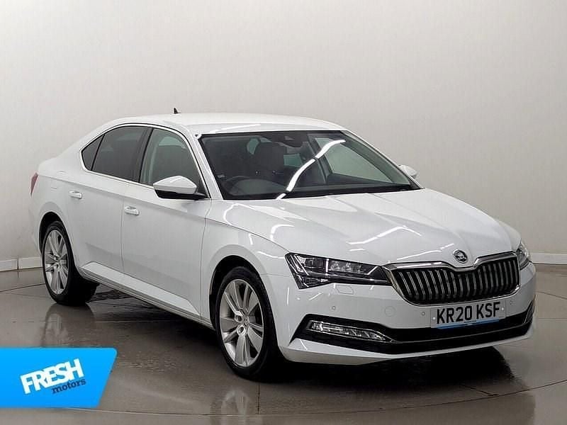 Used Skoda Superb SE L 190 HP (139 kW) 2020 White Hatchback