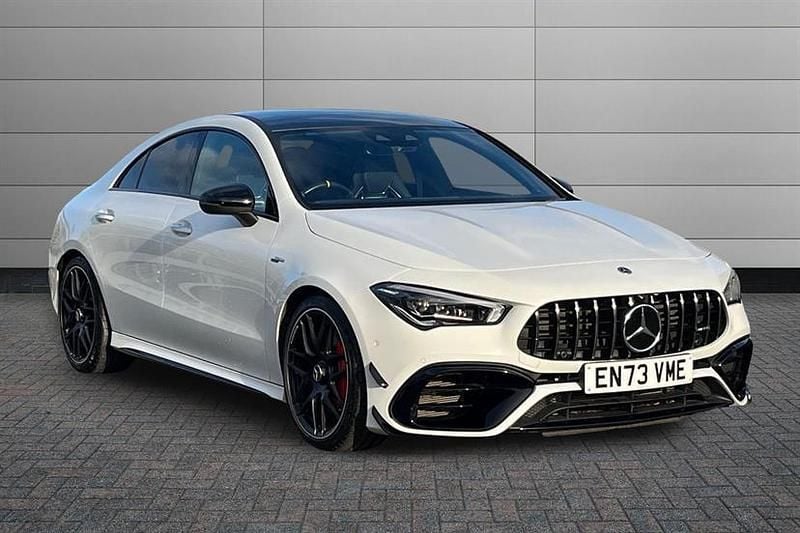 Digital white Used 2024 Mercedes CLA45 AMG Sedan | £48,890 (Fair price) - Image 1/4