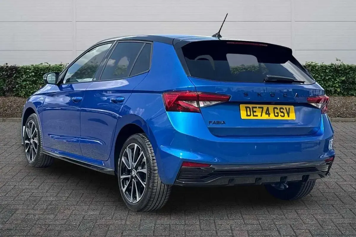 Used Skoda Fabia Monte Carlo 85 HP (62 kW) 2024 Race blue metallic black magic pearl effect Hatchback