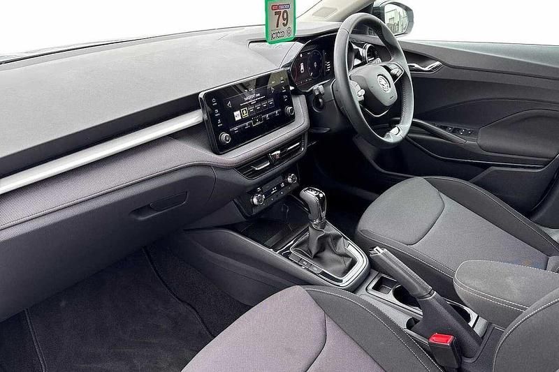 Used Skoda Fabia Design Edition 85 HP (62 kW) 2025 Moon white metallic black magic pearl effect Hatchback