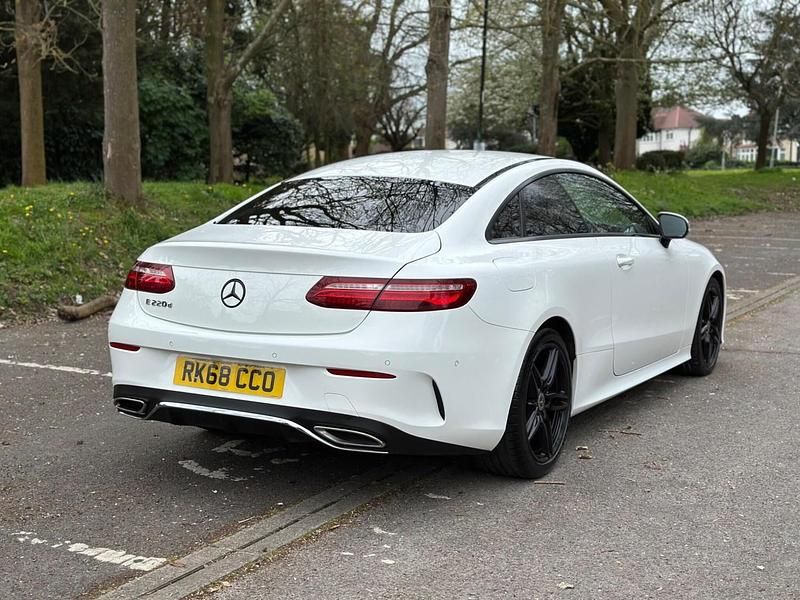 Used Mercedes E220 AMG line 2018 White Coupe
