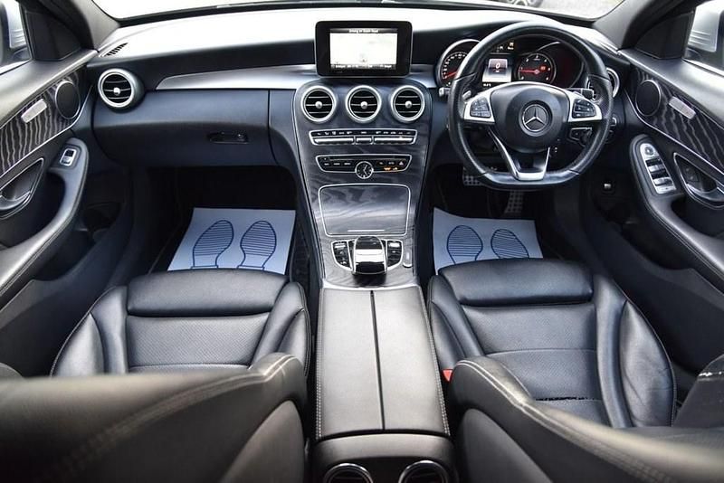 Used Mercedes C220 AMG line 170 HP (125 kW) 2017 Silver Sedan