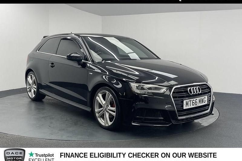 Used Audi A3 S-Line 110 HP (80 kW) 2016 Black Hatchback