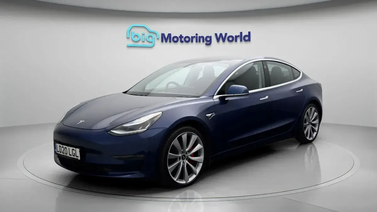 Used Tesla Model 3 Performance 461 kW (627 HP) 2020 Blue Sedan