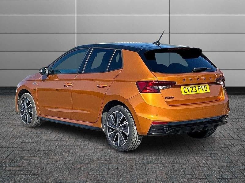 Used Skoda 110 R Monte Carlo 81 HP (59 kW) 2023 Phoenix orange metallic body / black magic pearl effect roof Hatchback