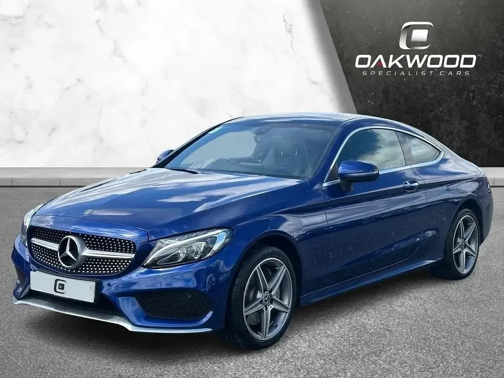 Second-hand Mercedes C250 AMG Line Premium 204 CP (150 kW) 2018 Albastru Coupe