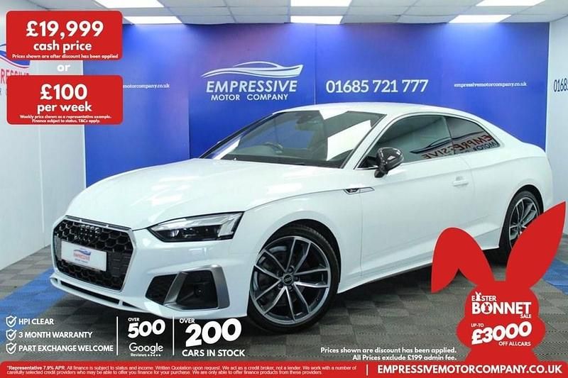 Used Audi A5 S-Line 190 HP (139 kW) 2021 White Coupe
