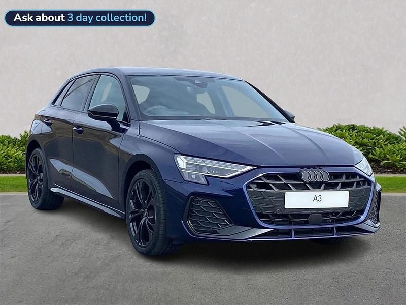 Blue Used 2025 Audi A3 e-tron Black Edition Hatchback | £31,231 (Expensive) - Image 1/4