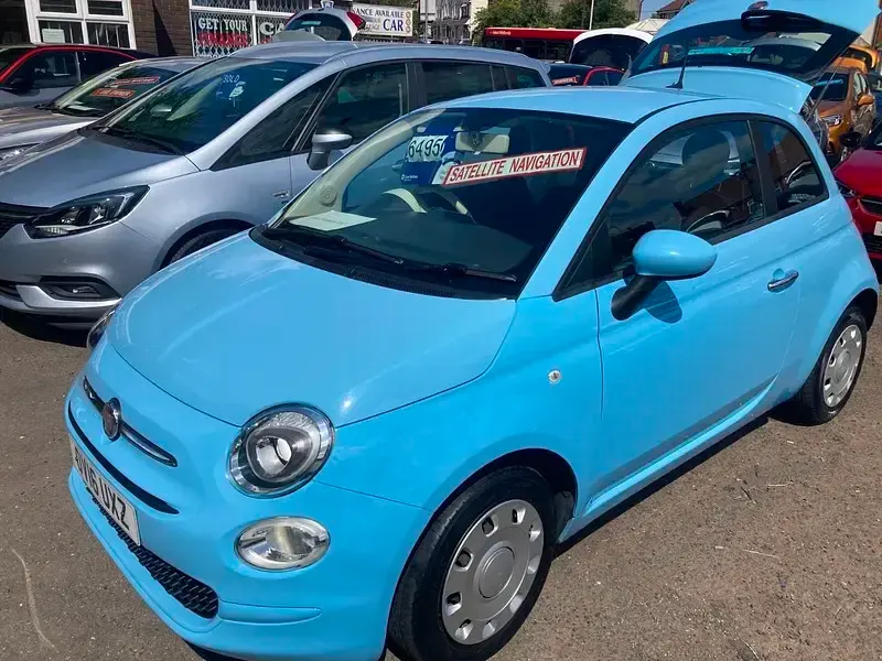 Used Fiat 500 Pop 69 HP (50 kW) 2016 Blue Hatchback