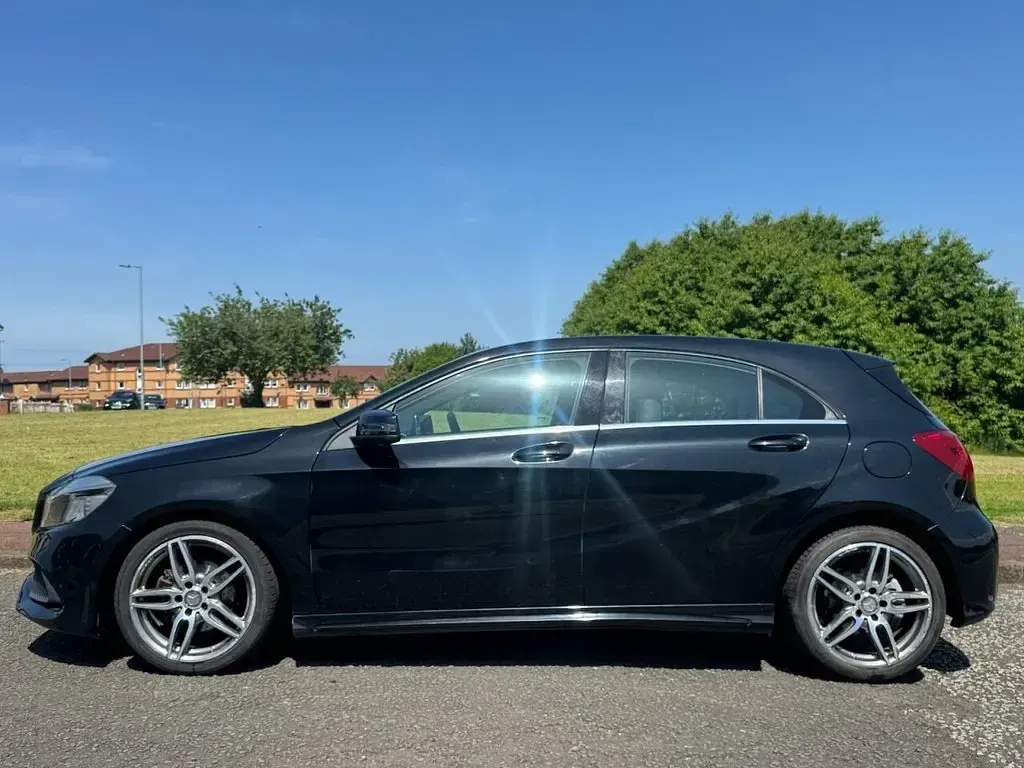 Used Mercedes A200 AMG line 136 HP (100 kW) 2016 Black Hatchback