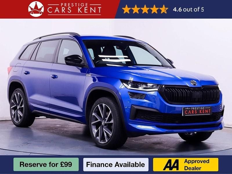 Blue Used 2021 Skoda Kodiaq SportLine SUV | £25,850 (Fair price) - Image 1/4
