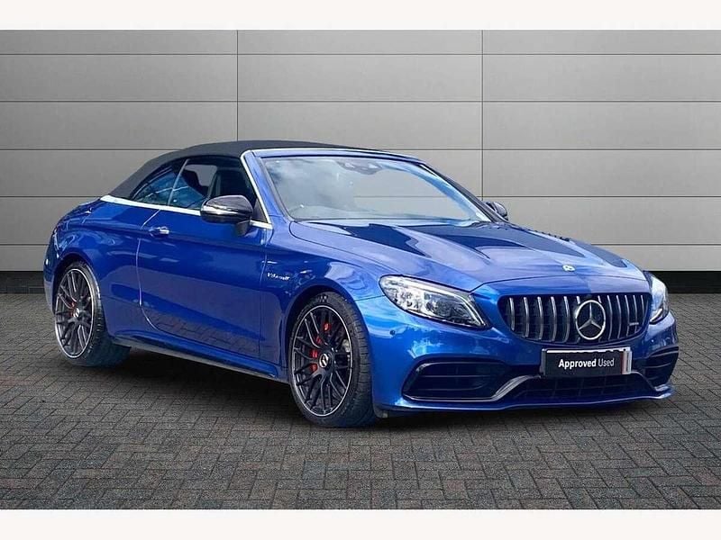 Blue Used 2022 Mercedes C63S AMG Premium Plus Cabriolet | £53,695 (Fair price) - Image 1/4