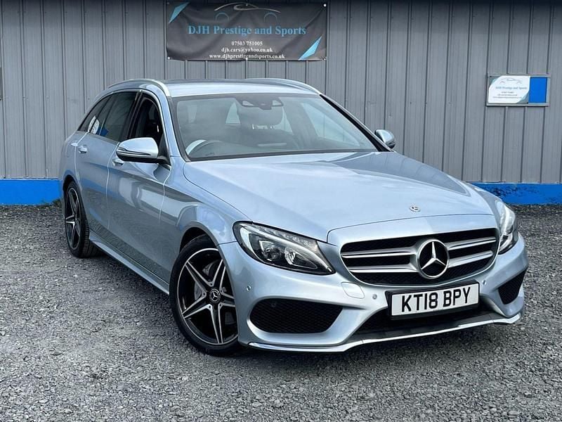 Silver Used 2018 Mercedes C220 AMG line Estate | £11,489 (Good price) - Image 1/4