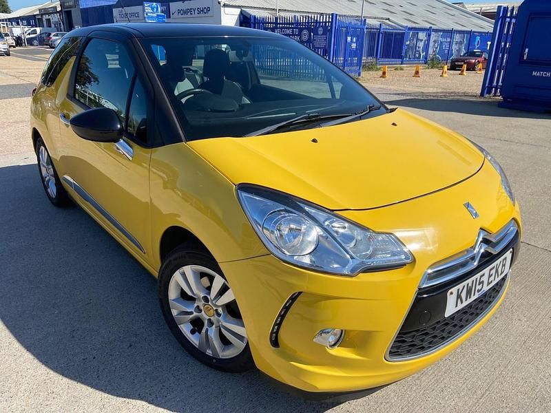 Yellow Used 2015 Citroën DS3 PureTech Hatchback | £2,495 (Good price) - Image 1/4