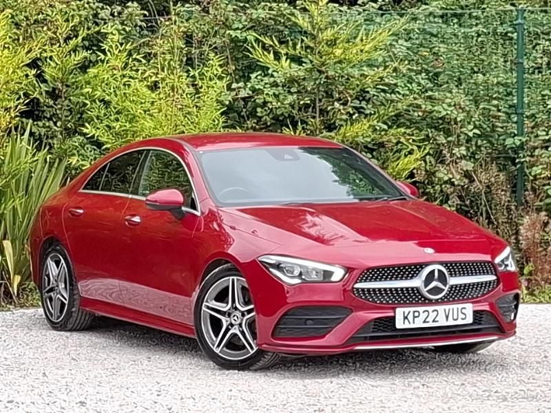 Red Used 2022 Mercedes CLA220 AMG Line Premium Sedan | £21,498 (Fair price) - Image 1/4