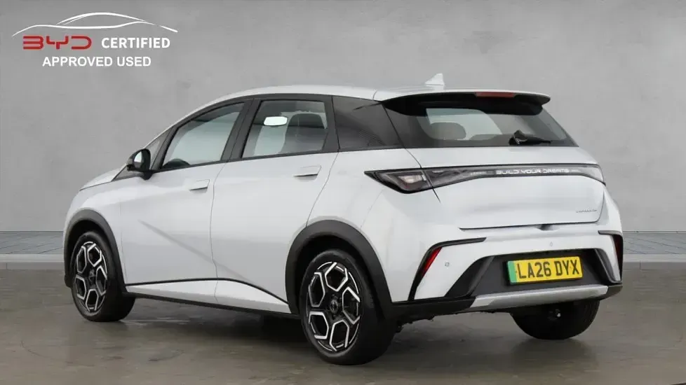New BYD Dolphin Boost 130 kW (177 HP) 2026 Skiing white Hatchback