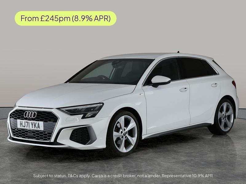 White Used 2021 Audi A3 Sportback S-Line Hatchback | £18,701 (Fair price) - Image 1/2