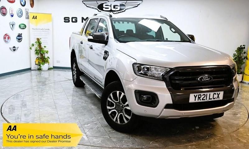 Silver Used 2021 Ford Ranger Wildtrack Pickup | £18,495 (Good price) - Image 1/4