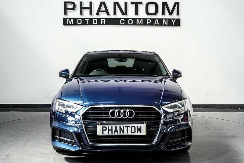 Used Audi A3 S-line plus 150 HP (110 kW) 2017 Blue Sedan