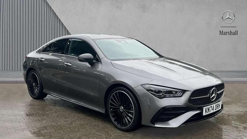 Mountain grey metallic Used 2024 Mercedes CLA220 AMG Line Premium Plus Sedan | £32,480 (A bit pricey) - Image 1/4