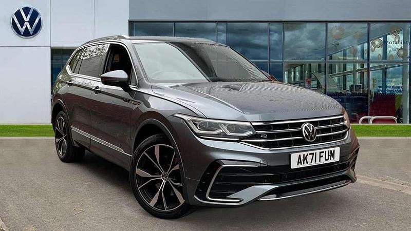 Grey Used 2021 VW Tiguan Allspace R-line SUV | £27,495 (A bit pricey) - Image 1/4