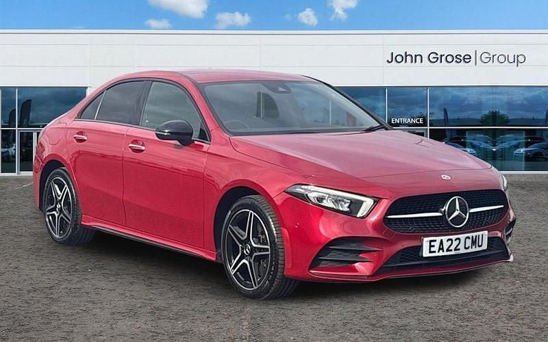 Red Used 2022 Mercedes A250 AMG Line Premium Sedan | £15,995 (Fair price) - Image 1/3