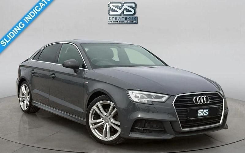 Begagnad Audi A3 S-Line 150 HK (110 kW) 2018 Grå Sedan
