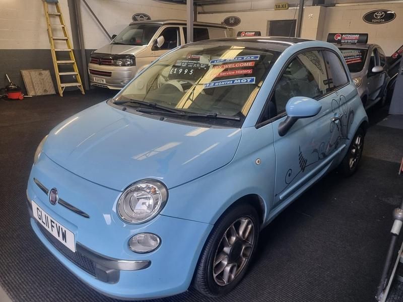 Blue Used 2011 Fiat 500 Lounge Hatchback | £1,795 (Fair price) - Image 1/4