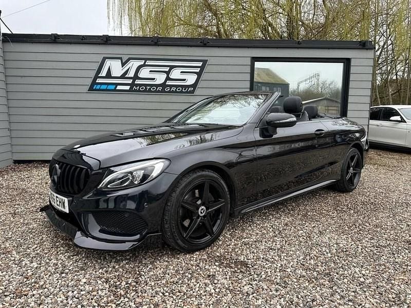 Used Mercedes C220 AMG line 2016 Black Cabriolet