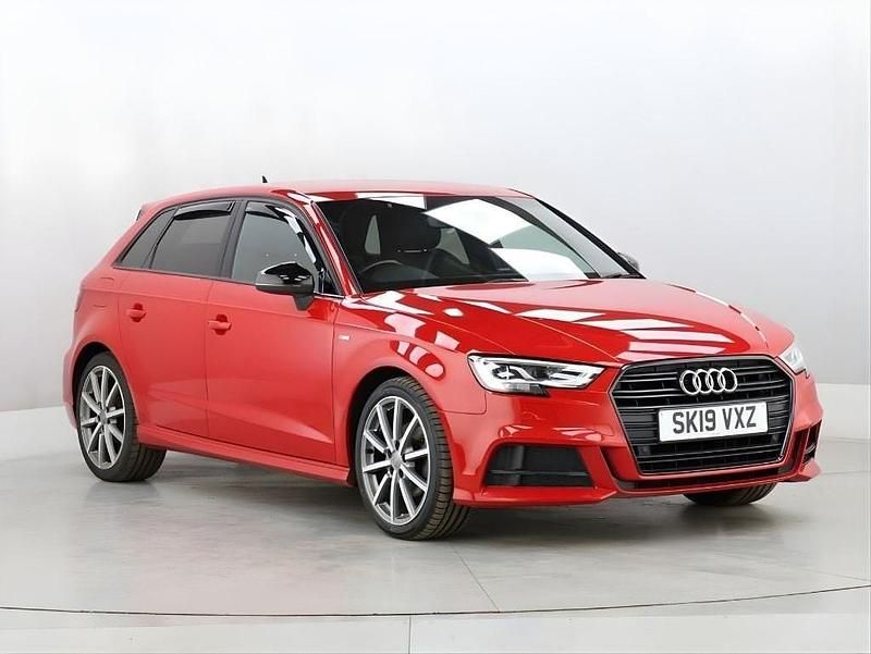 Used Audi A3 Sportback Black Edition 150 HP (110 kW) 2019 Red Hatchback