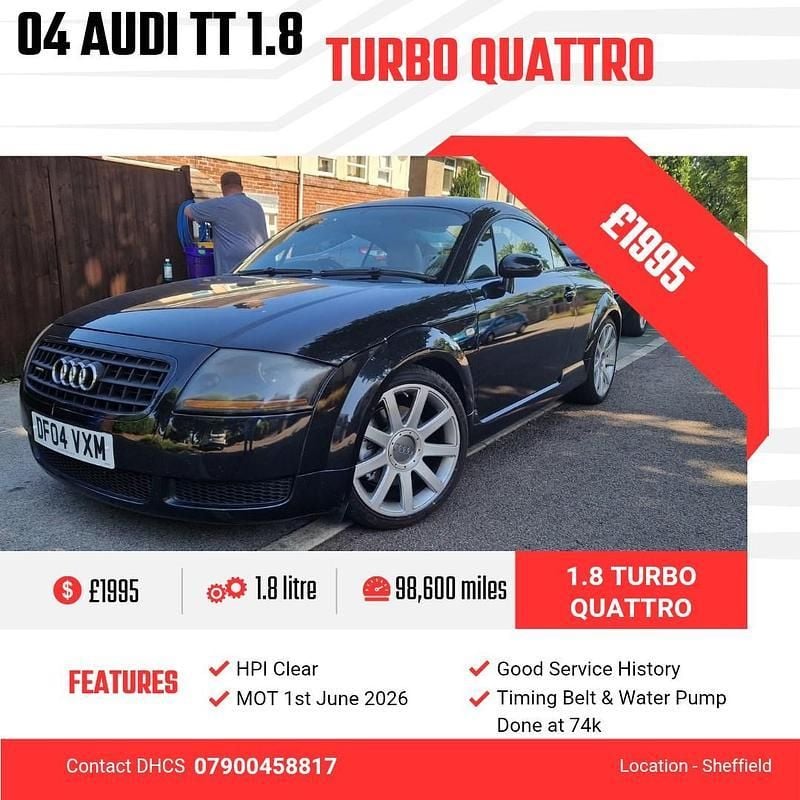 Black Used 2004 Audi TT Coupe | £1,995 (Fair price) - Image 1/4