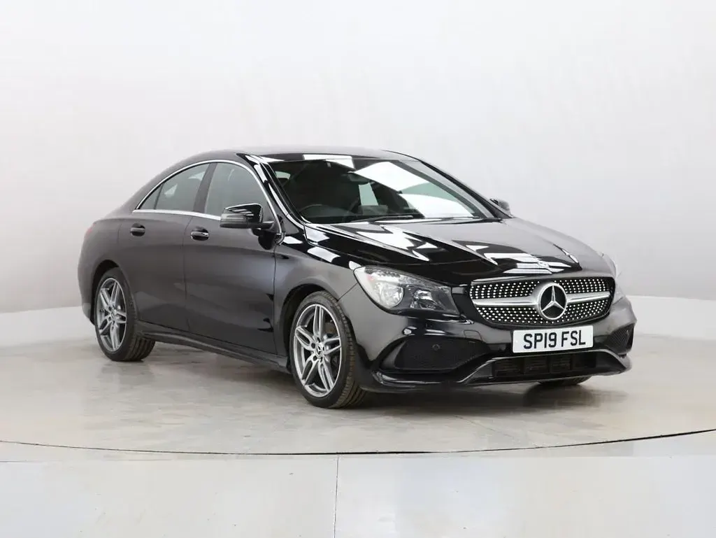 Used Mercedes CLA180 AMG line 122 HP (89 kW) 2019 Black Sedan